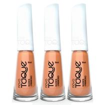 Kit 3 Esmalte Novo Toque Nudes Cremoso 8ml