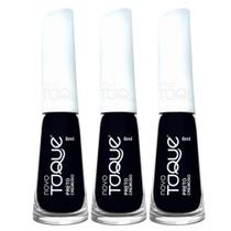 Kit 3 Esmalte Novo Toque Preto Cremoso 8ml