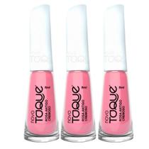 Kit 3 Esmalte Novo Toque Rosa Antigo Cremoso 8ml Kit 3 Esmalte Novo Toque Rosa Antigo Cremoso 8ml