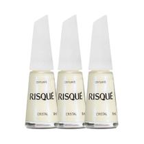 Kit 3 Esmalte Risqué Branco Cintilante Cristal 8ml Kit 3 Esmalte Risqué Branco Cintilante Cristal 8ml