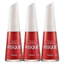 Kit 3 Esmalte Risqué Cor Tamara 8ml Kit 3 Esmalte Risqué Cor Tamara 8ml
