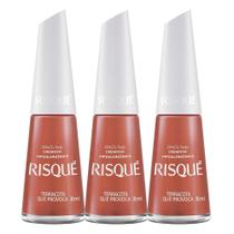 Kit 3 Esmalte Risqué Cor Terracota que Provoca com 8ml
