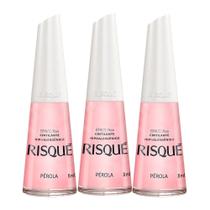 Kit 3 Esmalte Risqué Rosas Cintilantes Pérola 8ml Kit 3 Esmalte Risqué Rosas Cintilantes Pérola 8ml