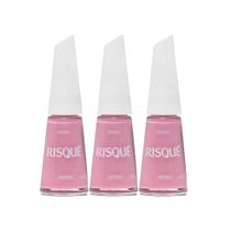 Kit 3 Esmalte Risqué Rosas Cremoso Astral 8ml Kit 3 Esmalte Risqué Rosas Cremoso Astral 8ml