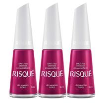 Kit 3 Esmalte Risqué Rosas Cremoso Léo Mandou Flores 8ml Kit 3 Esmalte Risqué Rosas Cremoso Léo Mandou Flores 8ml