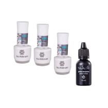 Kit 3 Esmaltes Ana Hickmann Branco Puro Be Free Luna + 1 Gota Secante Seca Esmalte Vult Kit 3 Esmaltes Ana Hickmann Branco Puro Be Free Luna + 1 Gota Secante Seca Esmalte Vult