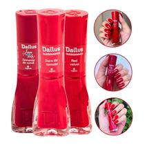 Kit 3 Esmaltes Dailus Coleção Vermelhos Queridinhos Mais Vendidos