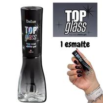 Kit 3 Esmaltes Top Glass Dailus Top Coat Efeito Gel Esmalte Atacado
