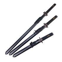 Kit 3 Espadas Katana Decorativas Em Aço Com Bainha Preta Kit 3 Espadas Katana Decorativas Em Aço Com Bainha Preta