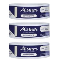 Kit 3 Esparadrapo Impermeável Branco 1,2cm X 4,5m - Missner