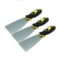 Kit 3 Espátula De Aço Lisa Com Cabo Emborrachado 2'' 0,7mm Kit 3 Espátula De Aço Lisa Com Cabo Emborrachado 2'' 0,7mm