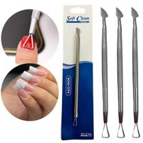 Kit 3 Espátula Inox Espalhador De Fibra Removedor De Esmalte