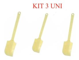 KIT 3 Espátula Pão Duro Raspa Sobras Grande Silicone Maxximo