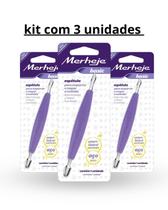 Kit 3 Espátulas Cutícula Basic Merheje Lilás Ponta Dupla Manicure Perfeita em Casa Kit 3 Espátulas Cutícula Basic Merheje Lilás Ponta Dupla Manicure Perfeita em Casa