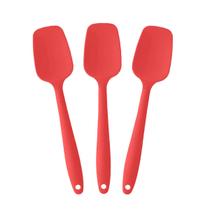 Kit 3 Espátulas de Silicone 28cm Vermelha Reforçada Funda - Kit 3 Espátulas de Silicone 28cm Vermelha Reforçada Funda -
