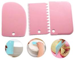 Kit 3 Espatulas Decorador De Bolo