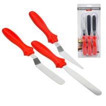 Kit 3 Espátulas Para Confeitaria Artística Bolo Decorado