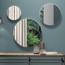 Kit 3 Espelhos Decorativos Redondos 20/25/30 cm para Decoração, Casa, Banheiro, Sala, Maquiagem, VARIADOS Kit 3 Espelhos Decorativos Redondos 20/25/30 cm para Decoração, Casa, Banheiro, Sala, Maquiagem, VARIADOS