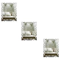 Kit 3 Espelhos Decorativos Venezianos Pegui 32X23 3802 Kit 3 Espelhos Decorativos Venezianos Pegui 32X23 3802
