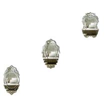 Kit 3 Espelhos Decorativos Venezianos Pegui Luca Kit 3 Espelhos Decorativos Venezianos Pegui Luca