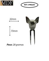 Kit 3 Espetinho Garfinho Petisco Porco Super Luxo Zamac