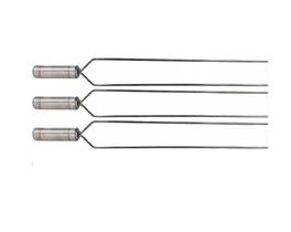 Kit 3 Espeto Duplo 50cm Lãmina Em Inox Carnes Churrasco