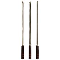 Kit 3 Espetos Artesanais simples Inox P/ Churrasco