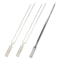 Kit 3 Espetos Churrasco Aço Inox Duplo e Espada Lâmina 40c