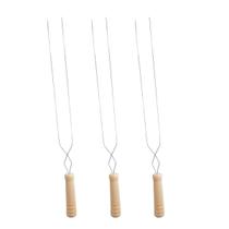 Kit 3 Espetos duplo inox c/ cabo churrasco churrasqueira Kit 3 Espetos duplo inox c/ cabo churrasco churrasqueira