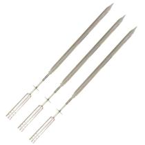 Kit 3 Espetos Espada Giratório 75cm Inox Churrasqueira Gril