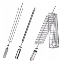 Kit 3 Espetos Para Churrasqueira Gira Grill