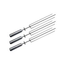 Kit 3 Espetos Tridente Inox