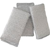 Kit 3 Esponja Alumínio Lavar Louça Arear Panela Dar Brilho