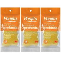 Kit 3 Esponja de Banho Esfoliaçao Profunda Ponjita Kit 3 Esponja de Banho Esfoliaçao Profunda Ponjita