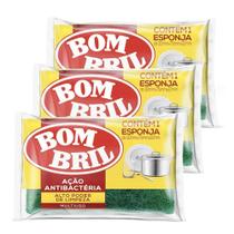 Kit 3 Esponja de Limpeza Bombril Multiuso 1 unidade Kit 3 Esponja de Limpeza Bombril Multiuso 1 unidade