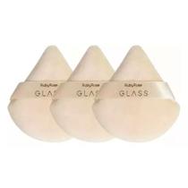 Kit 3 Esponja De Maquiagem Glass Ruby Rose Powder Puff P/ Pó Kit 3 Esponja De Maquiagem Glass Ruby Rose Powder Puff P/ Pó