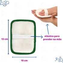 Kit 3 Esponjas Bucha Vegetal Com Alça Para Banho Esfoliação