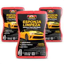 Kit 3 Esponjas de Limpeza Lavagem Automotiva Uso Geral Kit 3 Esponjas de Limpeza Lavagem Automotiva Uso Geral