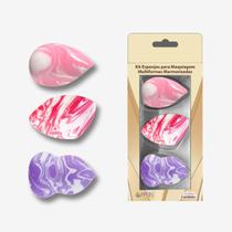 Kit 3 Esponjas De Maquiagem Multiformas Marmorizadas Nybc Kit 3 Esponjas De Maquiagem Multiformas Marmorizadas Nybc