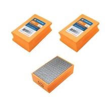 Kit 3 Esponjas Diamantadas Para Desbaste - Grão 120