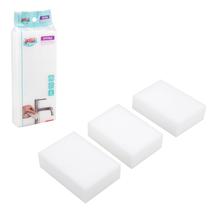 Kit 3 Esponjas Mágica Bucha Melamina Tira Mancha Limpa Tudo