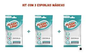 Kit 3 Esponjas Mágica Multiuso Limpa Parede Inox Louça Vidro