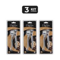 Kit 3 espremedor de alho inox special 15 cm