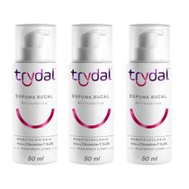 Kit 3 Espuma Antisséptica Bucal Trycal com Cloramina T 50ml