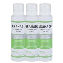 Kit 3 Espuma de Barbear Refrescante Calmante Condicionante Menta Peles Sensíveis Granado 160ml Kit 3 Espuma de Barbear Refrescante Calmante Condicionante Menta Peles Sensíveis Granado 160ml