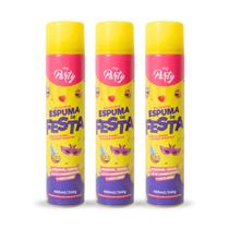 Kit 3 Espuma de Festa Neve Artificial 400ml Carnaval Spray