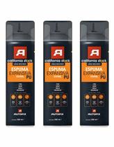 Kit 3 Espuma Expansiva Grande 500ml Uso Geral Vedação Portas e Janelas