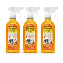 Kit 3 Espuma Mágica Limpador Spray Tira Odor Proauto 500ml