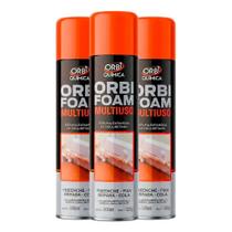 Kit 3 Espuma PU 280g Orbifoam 460 ml Vedação e Preenchimento Fácil Uso Geral