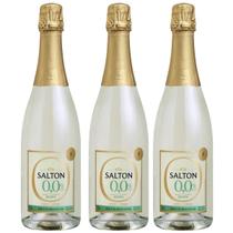 Kit 3 Espumante Gaseificado Salton Moscato Zero Alcool 750ml Kit 3 Espumante Gaseificado Salton Moscato Zero Alcool 750ml